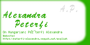 alexandra peterfi business card